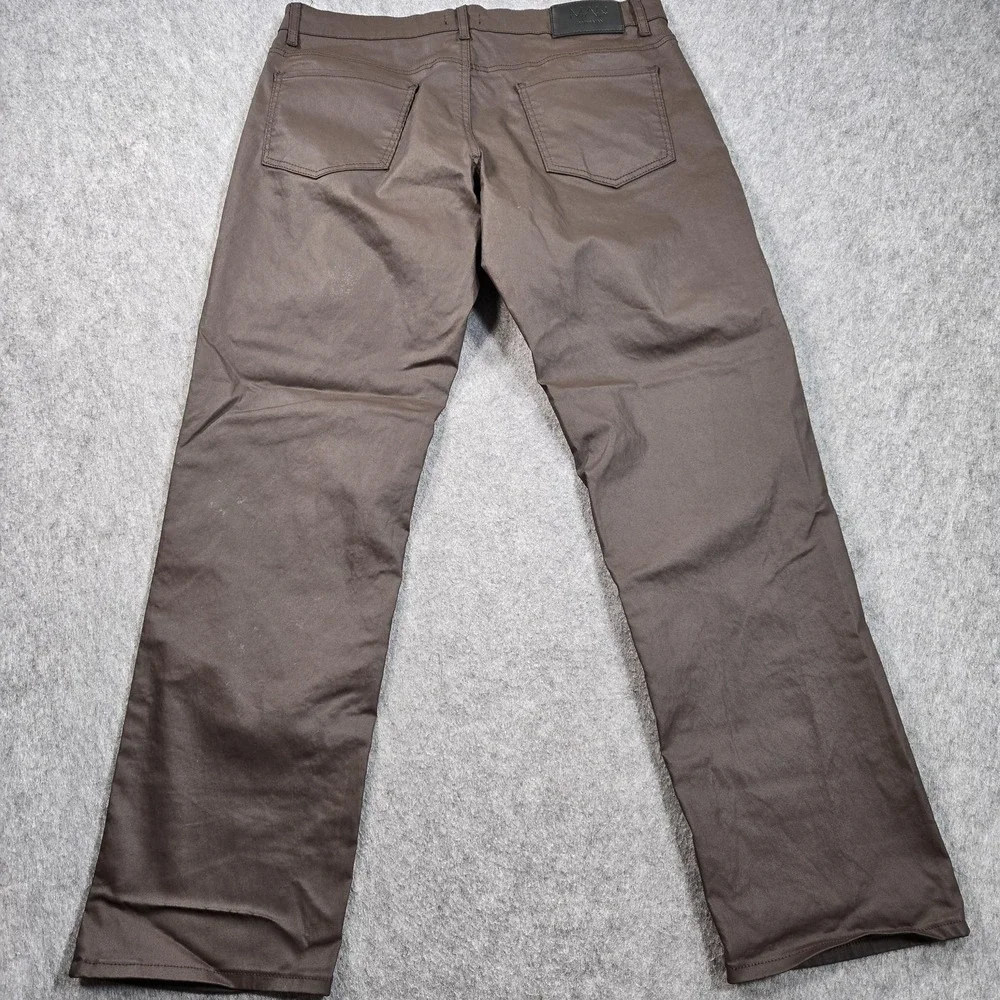 BoohooMAN Brand Pants Mens 36x30 Brown Chino Denim Straight Leg Casual Fit